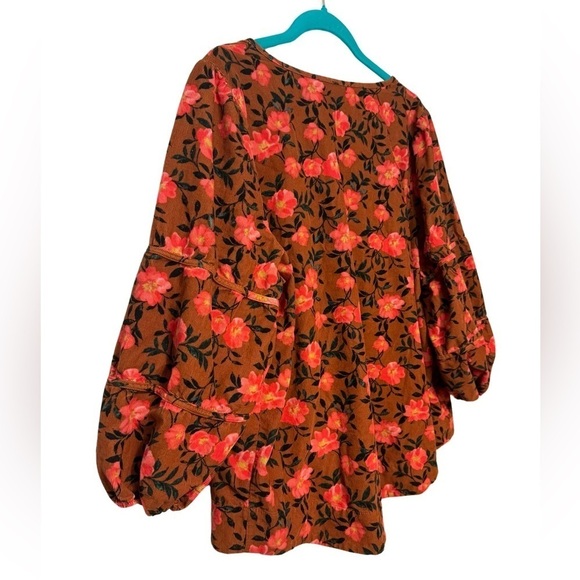 Sonoma Floral Corduroy V-Neck Plus Size Blouse Size 0X - Picture 10 of 13